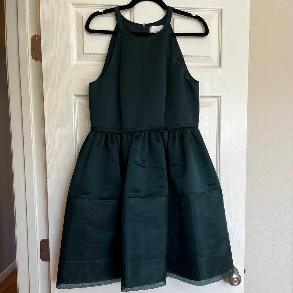 Erin Fetherston, holiday green, cocktail dress, size 12, tags on and never worn